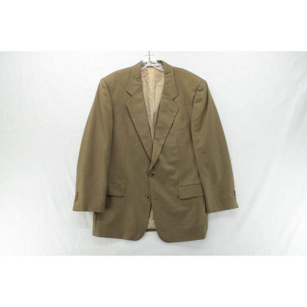 Hugo Boss Corleone Blazer Mens 40R Green Houndstooth Wool Classic jacket USA